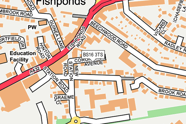BS16 3TS map - OS OpenMap – Local (Ordnance Survey)