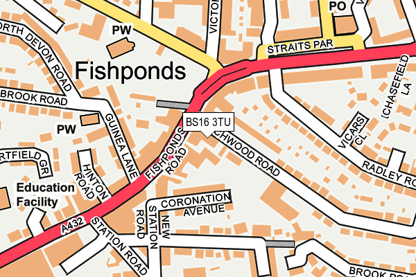 BS16 3TU map - OS OpenMap – Local (Ordnance Survey)