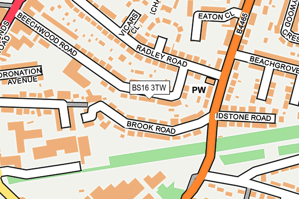 BS16 3TW map - OS OpenMap – Local (Ordnance Survey)