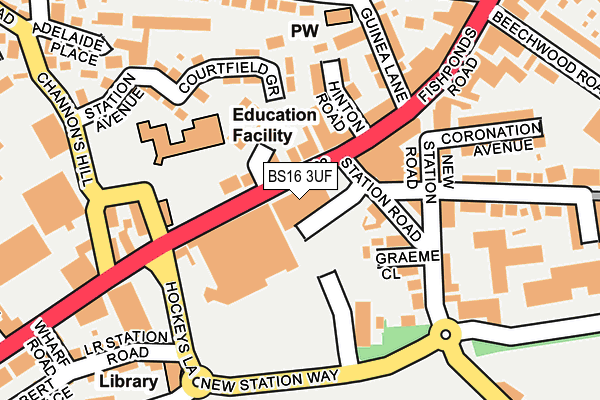 BS16 3UF map - OS OpenMap – Local (Ordnance Survey)