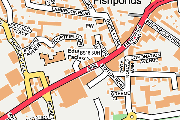 BS16 3UH map - OS OpenMap – Local (Ordnance Survey)