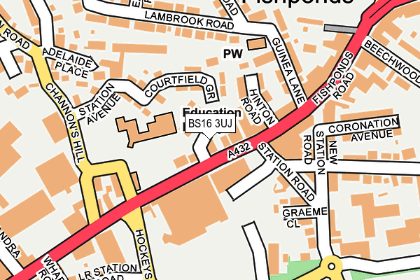 BS16 3UJ map - OS OpenMap – Local (Ordnance Survey)