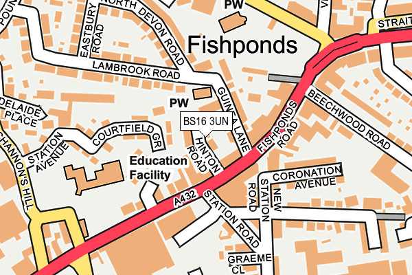 BS16 3UN map - OS OpenMap – Local (Ordnance Survey)