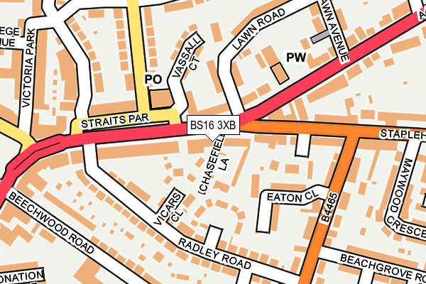 BS16 3XB map - OS OpenMap – Local (Ordnance Survey)