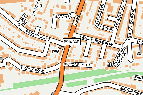 BS16 3XF map - OS OpenMap – Local (Ordnance Survey)