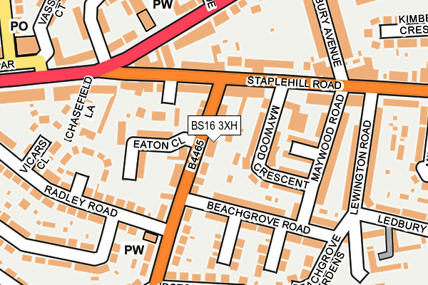 BS16 3XH map - OS OpenMap – Local (Ordnance Survey)