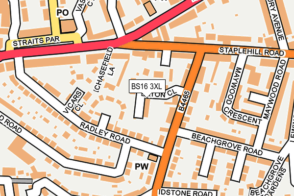 BS16 3XL map - OS OpenMap – Local (Ordnance Survey)