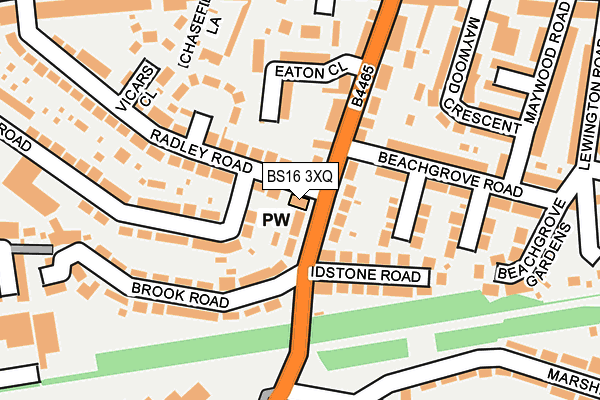 BS16 3XQ map - OS OpenMap – Local (Ordnance Survey)