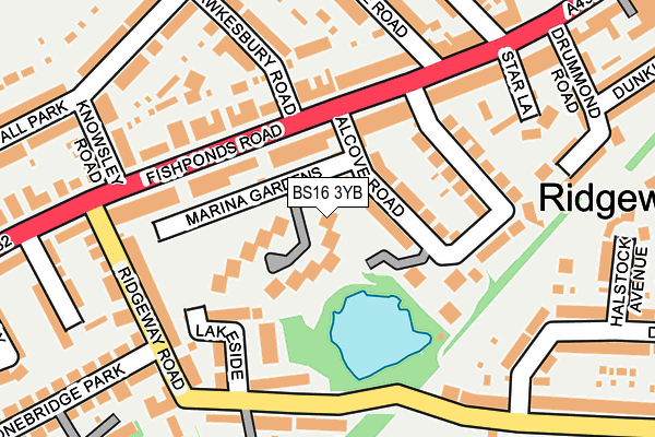 BS16 3YB map - OS OpenMap – Local (Ordnance Survey)