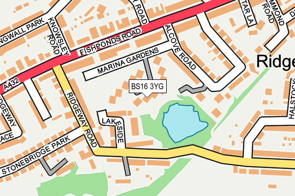BS16 3YG map - OS OpenMap – Local (Ordnance Survey)