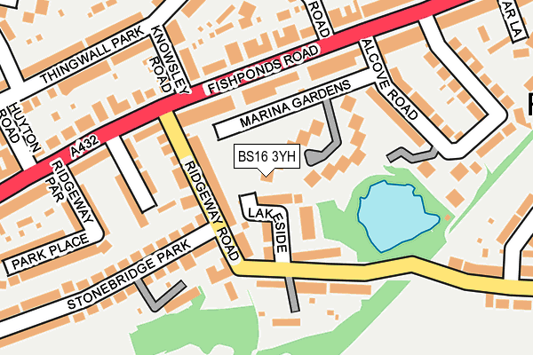 BS16 3YH map - OS OpenMap – Local (Ordnance Survey)