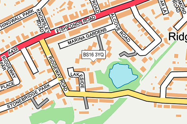BS16 3YQ map - OS OpenMap – Local (Ordnance Survey)