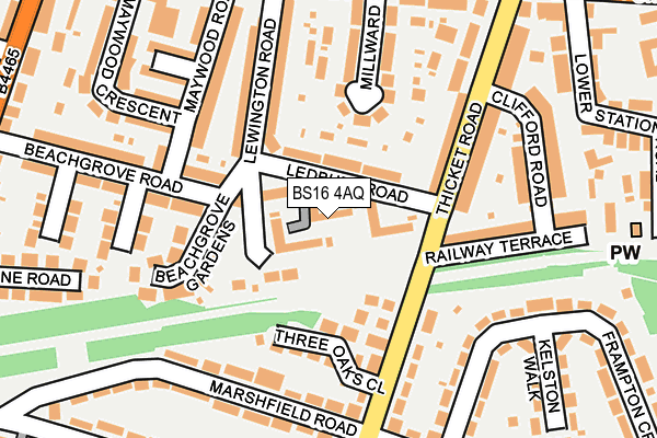 BS16 4AQ map - OS OpenMap – Local (Ordnance Survey)
