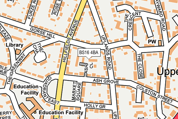 BS16 4BA map - OS OpenMap – Local (Ordnance Survey)