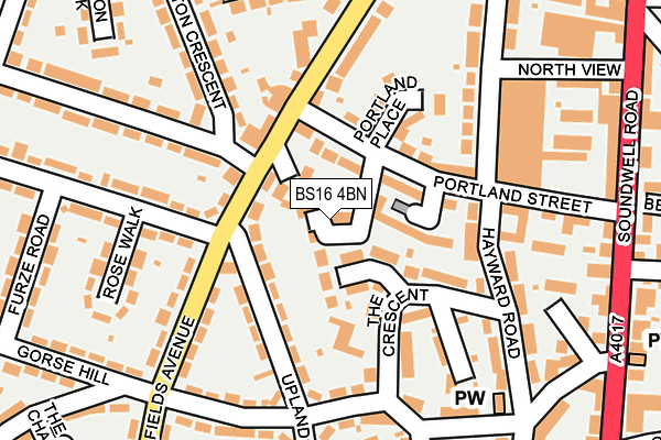 BS16 4BN map - OS OpenMap – Local (Ordnance Survey)