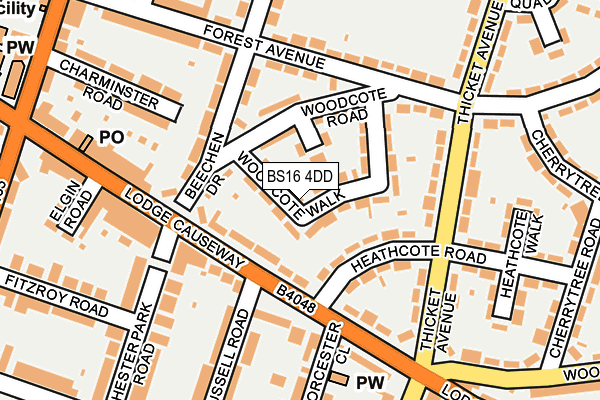 BS16 4DD map - OS OpenMap – Local (Ordnance Survey)