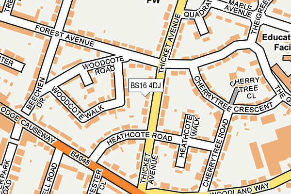 BS16 4DJ map - OS OpenMap – Local (Ordnance Survey)