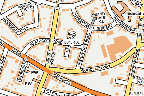 BS16 4DL map - OS OpenMap – Local (Ordnance Survey)