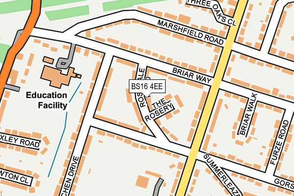 BS16 4EE map - OS OpenMap – Local (Ordnance Survey)