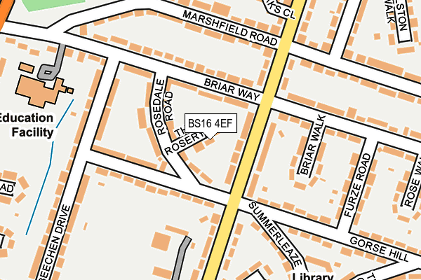 BS16 4EF map - OS OpenMap – Local (Ordnance Survey)