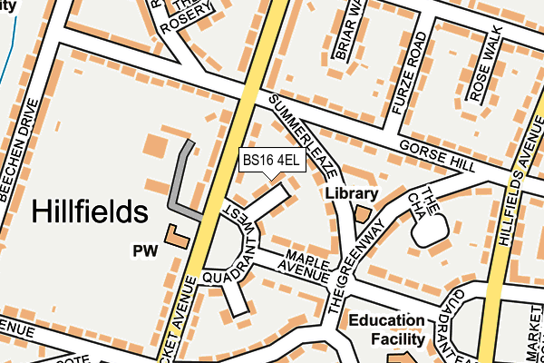 BS16 4EL map - OS OpenMap – Local (Ordnance Survey)