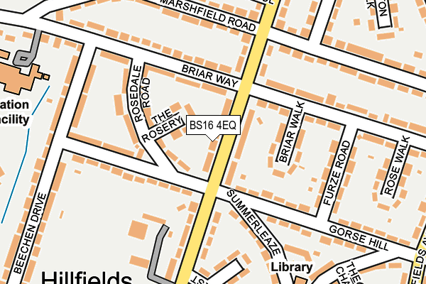 BS16 4EQ map - OS OpenMap – Local (Ordnance Survey)