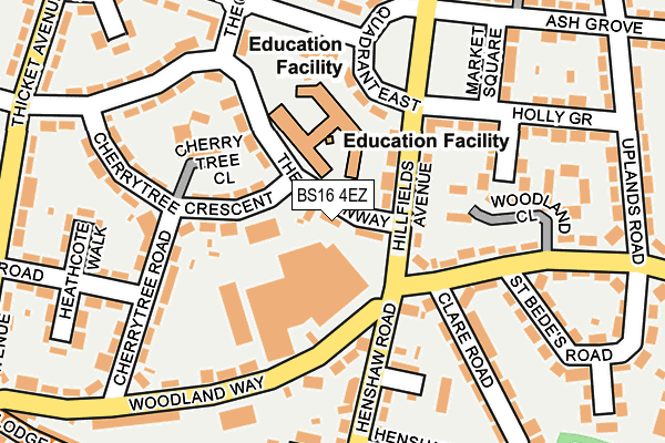 BS16 4EZ map - OS OpenMap – Local (Ordnance Survey)