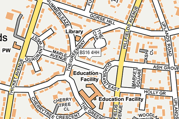 BS16 4HH map - OS OpenMap – Local (Ordnance Survey)