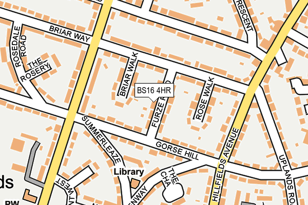 BS16 4HR map - OS OpenMap – Local (Ordnance Survey)