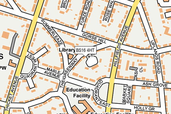 BS16 4HT map - OS OpenMap – Local (Ordnance Survey)