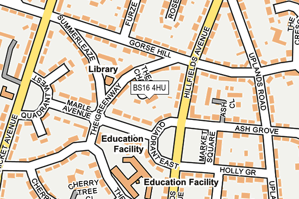 BS16 4HU map - OS OpenMap – Local (Ordnance Survey)