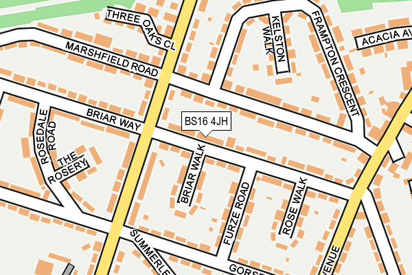 BS16 4JH map - OS OpenMap – Local (Ordnance Survey)