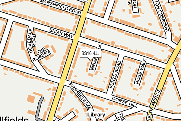 BS16 4JJ map - OS OpenMap – Local (Ordnance Survey)