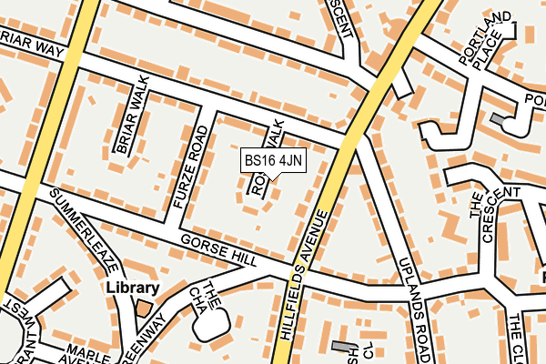 BS16 4JN map - OS OpenMap – Local (Ordnance Survey)