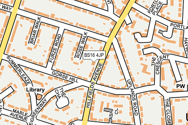 BS16 4JP map - OS OpenMap – Local (Ordnance Survey)