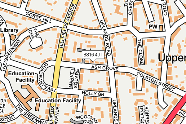 BS16 4JT map - OS OpenMap – Local (Ordnance Survey)