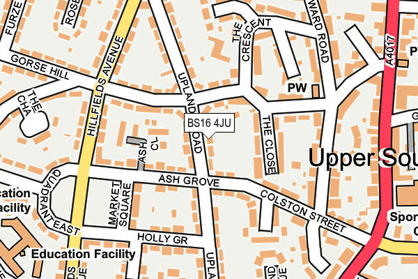 BS16 4JU map - OS OpenMap – Local (Ordnance Survey)