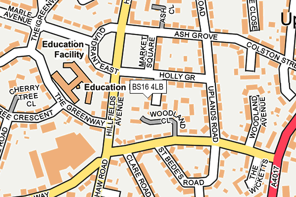 BS16 4LB map - OS OpenMap – Local (Ordnance Survey)