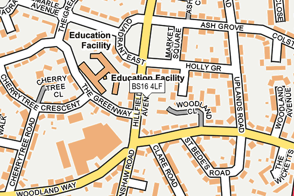 BS16 4LF map - OS OpenMap – Local (Ordnance Survey)