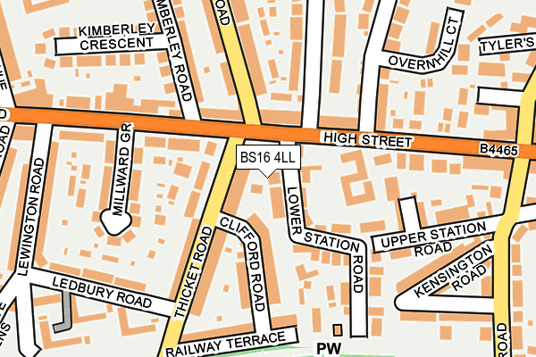 BS16 4LL map - OS OpenMap – Local (Ordnance Survey)