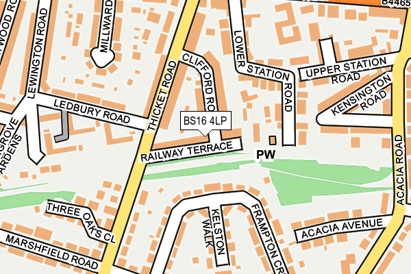 BS16 4LP map - OS OpenMap – Local (Ordnance Survey)