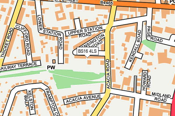 BS16 4LS map - OS OpenMap – Local (Ordnance Survey)