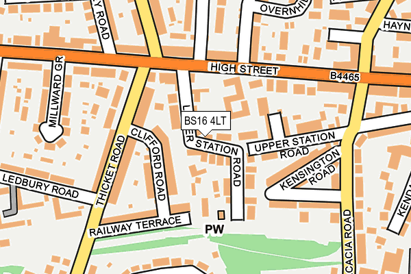 BS16 4LT map - OS OpenMap – Local (Ordnance Survey)