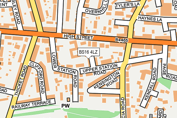 BS16 4LZ map - OS OpenMap – Local (Ordnance Survey)