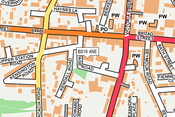 BS16 4NE map - OS OpenMap – Local (Ordnance Survey)
