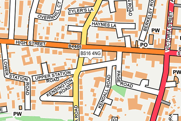 BS16 4NG map - OS OpenMap – Local (Ordnance Survey)