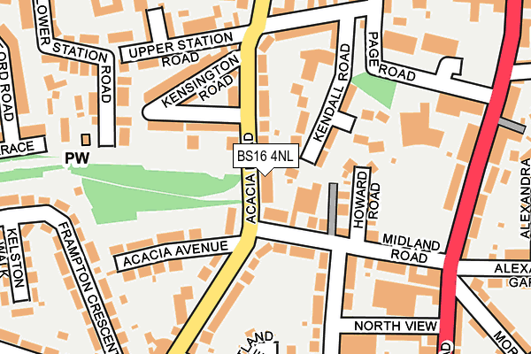 BS16 4NL map - OS OpenMap – Local (Ordnance Survey)