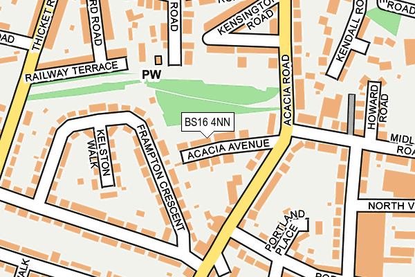 BS16 4NN map - OS OpenMap – Local (Ordnance Survey)