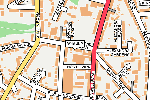 BS16 4NP map - OS OpenMap – Local (Ordnance Survey)