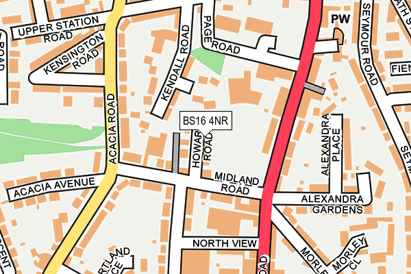 BS16 4NR map - OS OpenMap – Local (Ordnance Survey)